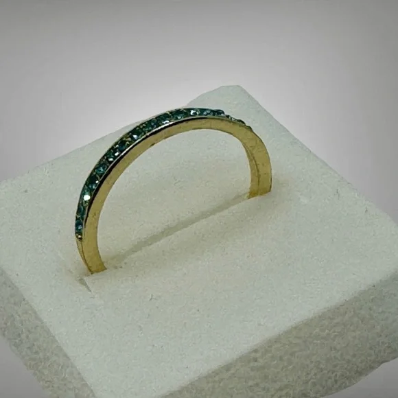 MINIMALIST PAVE CRYSTAL RING SIZE 8 - Picture 2 of 7